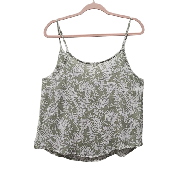 New Anthropologie Mine Women Green Floral Top Size Small Medium - Picture 2 of 3